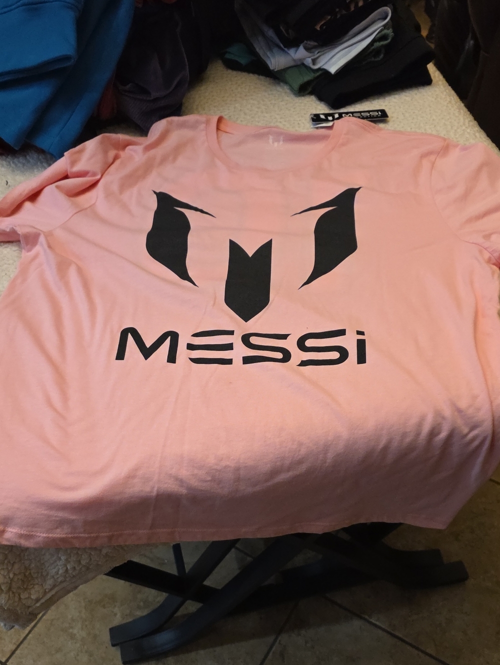 Old Navy Pink Messi Graphic Short Sleeve Tee